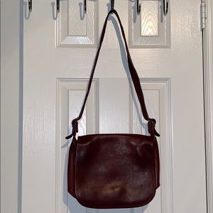 Red vintage coach purse